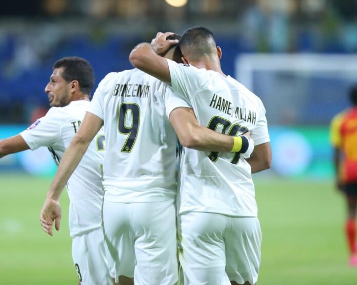 كريم بنزيما لاعب الاتحاد السعودي في كأس الملك سلمان 2023